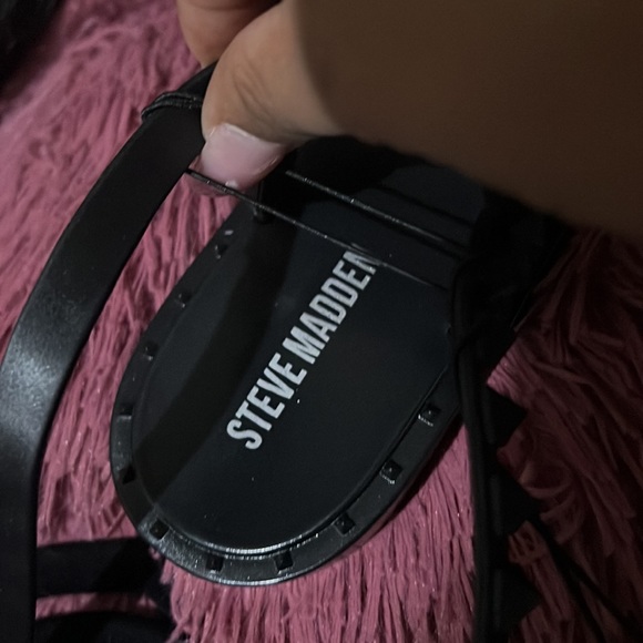 NWOT Steve Madden Black Jelly Sandals Size 7 - Picture 7 of 7